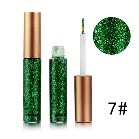 Glitter Eyeliner Liquid Makeup Eyes Liner Waterproof Gold Green Shinning Diamond Pigmented Halloween