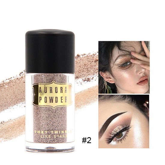 4 in 1 Glitter Loose Powder Brighten Metallic Shimmer Highlight Eye Shadow Cosmetics