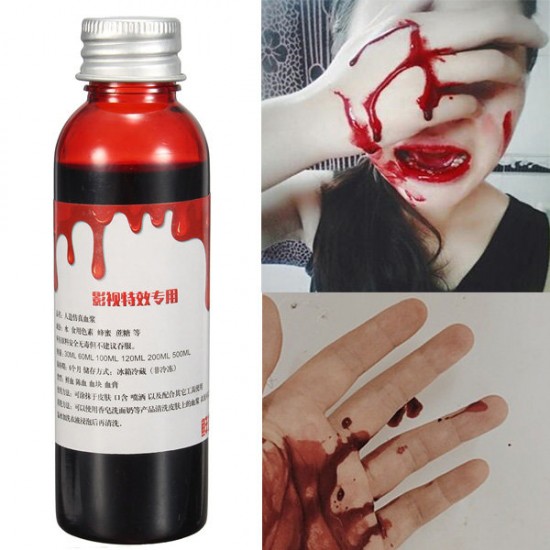 Blood Effect Makeup Liquid Halloween Prop Stage Prank Theatrical Vampire Cosplay Cosmetics