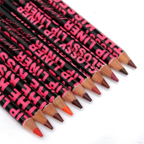 11 Colors Lip Liner 15cm Long Lasting Makeup Pencil Pen