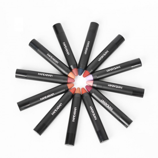 12 Colors Nude Matte Velvet Lip Stick Pen Lip Makeup Long Lasting Waterproof