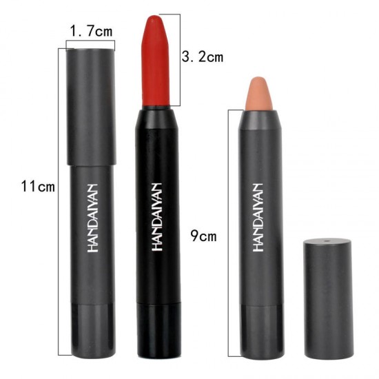 12 Colors Nude Matte Velvet Lip Stick Pen Lip Makeup Long Lasting Waterproof
