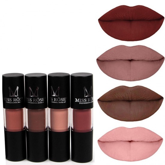 12 Colors Sexy Nude Matte Velvet Lip Gloss Lip Makeup Beauty Waterproof Long Lasting