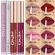 12 Colors Threaded Tube Lip Gloss Matte Liquid Lipstick Makeup Long-Lasting
