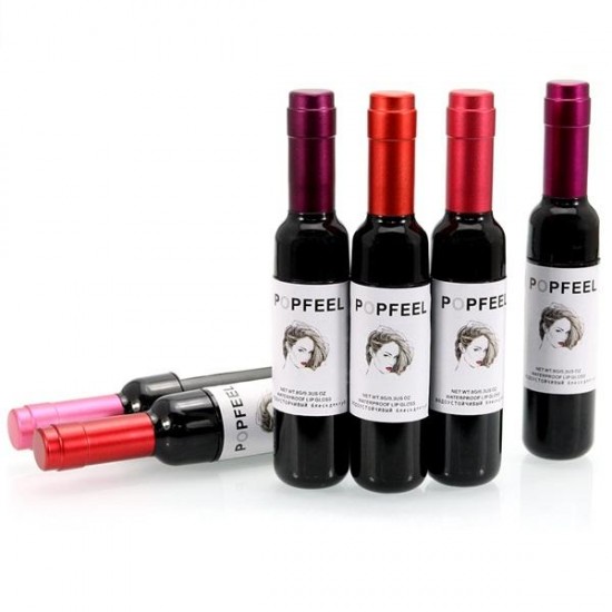 POPFEEL Wine Bottle Liquid Matte Lipstick Pen Long Lasting Waterproof Smudge Makeup Lip Gloss