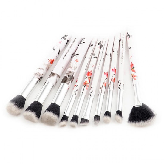 10Pcs Soft Makeup Brushes Set Blue Eye Shadow Foundation Powder Brush 10Pcs Soft Makeup Brushes Set Blue Eye Shadow Foundation Powder Brush