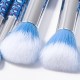 10Pcs Soft Makeup Brushes Set Blue Eye Shadow Foundation Powder Brush