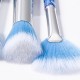10Pcs Soft Makeup Brushes Set Blue Eye Shadow Foundation Powder Brush