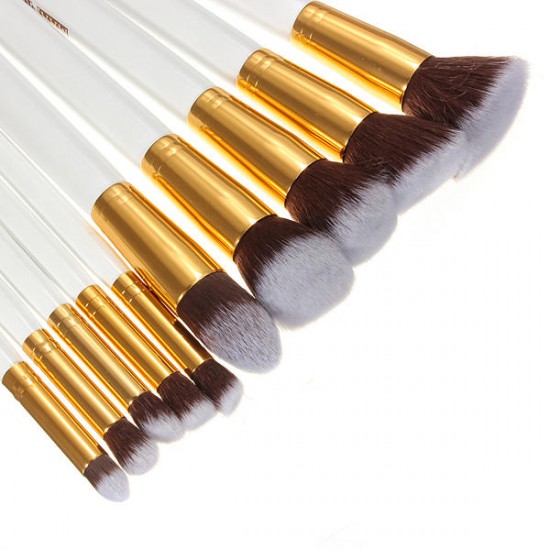 10Pcs White Foundation Makeup Tools Cosmetic Brushes Set Kit 10Pcs White Foundation Makeup Tools Cosmetic Brushes Set Kit