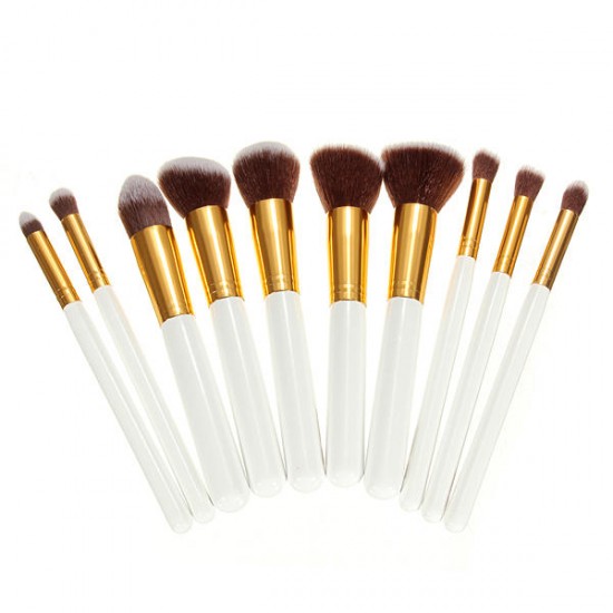 10Pcs White Foundation Makeup Tools Cosmetic Brushes Set Kit 10Pcs White Foundation Makeup Tools Cosmetic Brushes Set Kit