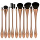 10pcs Soft Goblet Mental Luster Makeup Brushes Set Kit Eye Shadow Blush Blending Cosmetics Tools