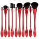 10pcs Soft Goblet Mental Luster Makeup Brushes Set Kit Eye Shadow Blush Blending Cosmetics Tools