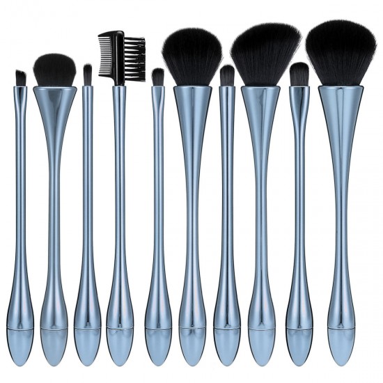 10pcs Soft Goblet Mental Luster Makeup Brushes Set Kit Eye Shadow Blush Blending Cosmetics Tools 10pcs Soft Goblet Mental Luster Makeup Brushes Set Kit Eye Shadow Blush Blending Cosmetics Tools