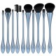 10pcs Soft Goblet Mental Luster Makeup Brushes Set Kit Eye Shadow Blush Blending Cosmetics Tools