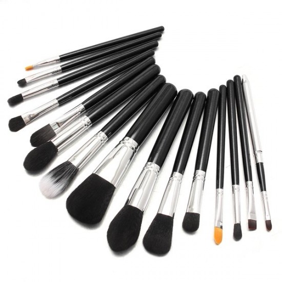 15Pcs Makeup Brushes Eye Shadow Foundation Blush Powder Cream Cosmetic Tools Black Pink Blue Yellow 15Pcs Makeup Brushes Eye Shadow Foundation Blush Powder Cream Cosmetic Tools Black Pink Blue Yellow