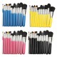 15Pcs Makeup Brushes Eye Shadow Foundation Blush Powder Cream Cosmetic Tools Black Pink Blue Yellow 15Pcs Makeup Brushes Eye Shadow Foundation Blush Powder Cream Cosmetic Tools Black Pink Blue Yellow