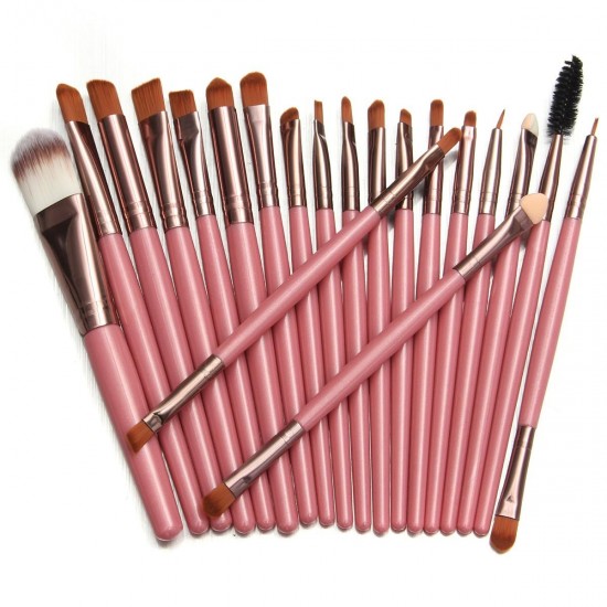 20pcs Makeup Brushes Set Kit Blush Foundation Liquid Eyeshadow Eyeliner Comestic Powder