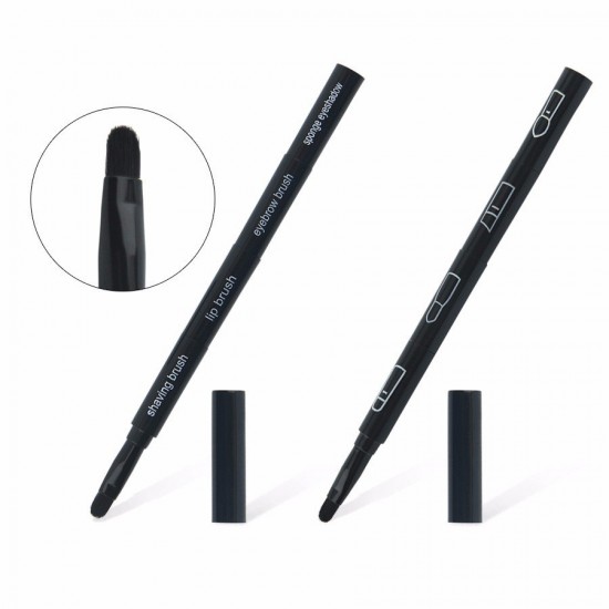 4 In 1 Black Eye Makeup Brushes Kit Eyebrow Lip Shaving Sponge Eyeshadow Brush Cosmetic Tool 4 In 1 Black Eye Makeup Brushes Kit Eyebrow Lip Shaving Sponge Eyeshadow Brush Cosmetic Tool