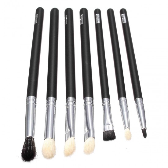 7pcs Eye Shadow Powder Brush Shaping Accurate Eyeliner Brow Makeup Brush Cosmetics Tools Kit