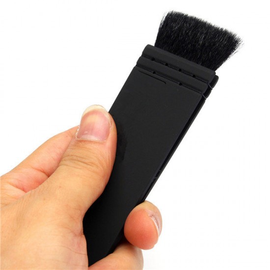 Black Contour Cosmetic Blusher Foundation Flat Brush Cleaning Makeup Tool