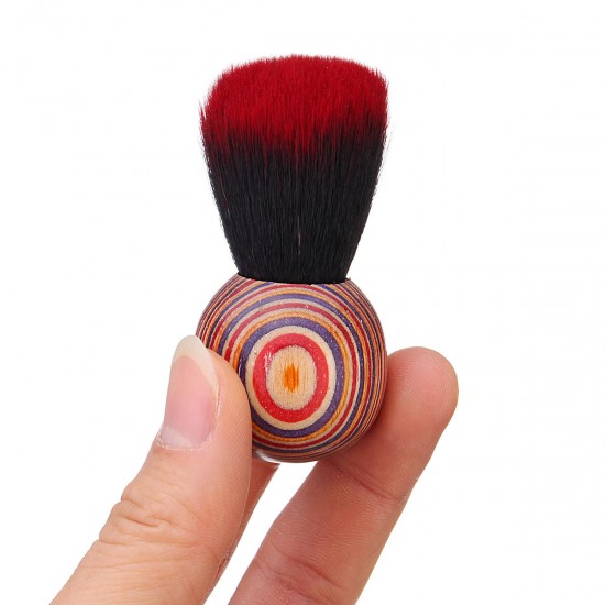 Folk Style Wooden Makeup Brush Blush Loose Powder Cosmetic Tools