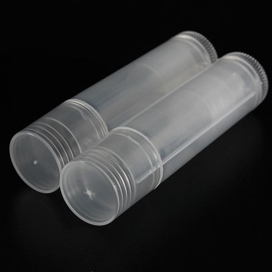 10Pcs Empty Clear Lip Balm Tubes Containers Small Transparent Lipstick Bottle