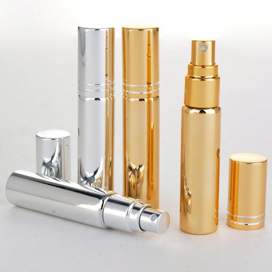 10ml Electroplated UV Glass Travel Perfume Bottles Atomizer Portable Spray Refillable Container