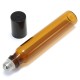 10pcs Amber Glass Roll On Roller Bottles Perfume Essential Oils Refillable Bottle With Metal Ball