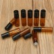 10pcs Amber Glass Roll On Roller Bottles Perfume Essential Oils Refillable Bottle With Metal Ball