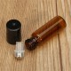 10pcs Amber Glass Roll On Roller Bottles Perfume Essential Oils Refillable Bottle With Metal Ball