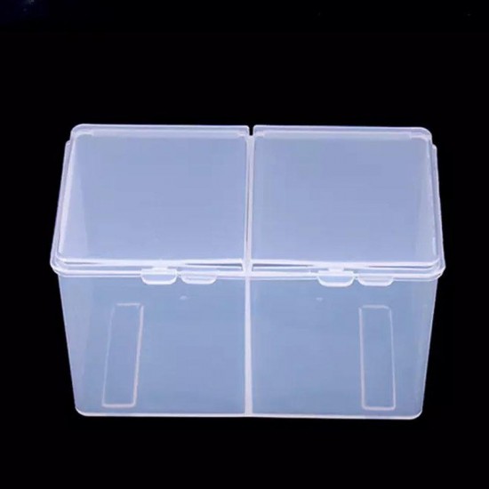 Clear Cotton Pads Container Cosmetic Organizer Nail Art Makeup Standing Holder