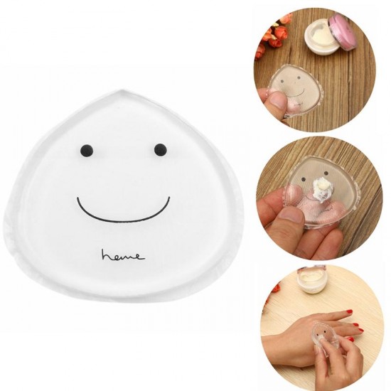 Silicone Jelly Transparent Powder Squishy Puff Smile Clear Makeup Gel Foundation Sponge Cosmetic Tools