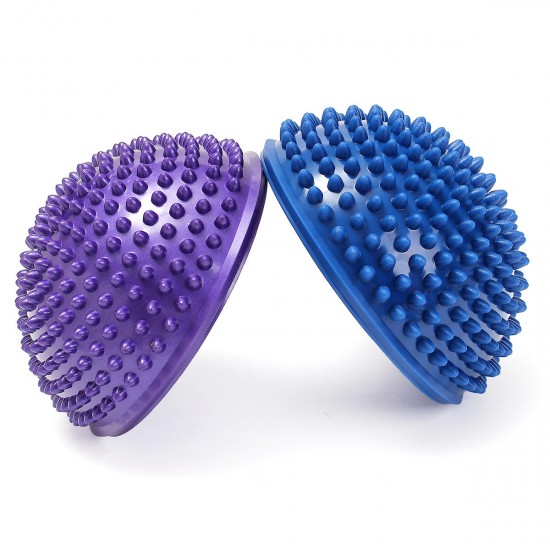 16cm Half Round Yoga Balance Spiky Massager Ball Stepping Stone Foot Sole Trigger Point Hemisphere