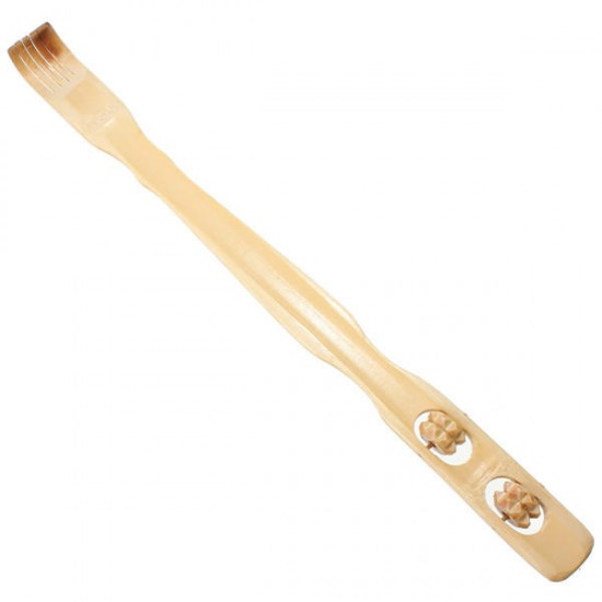 2 in 1 Bamboo Back Itching Scratcher Tools Full Body Roller Massage Stick