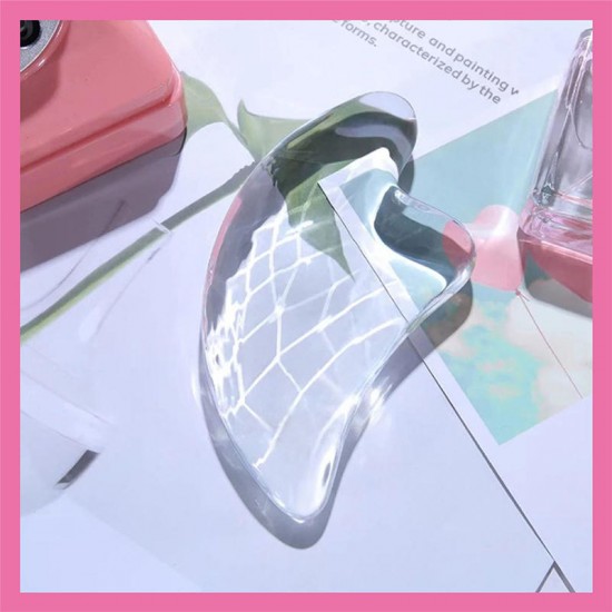 3D Transparent Crystal Gua Sha Scraping Expel Toxics Facial Neck Lift Beauty Tools Manual Massager