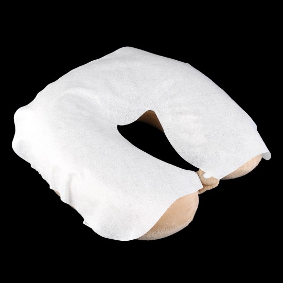 100Pcs Ultra Soft Disposable Face Cradle Covers Absorbent Fabric Face Covers Headrest Covers for Massager Tables and Massage Chairs Accessories