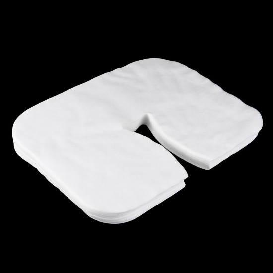 100Pcs Ultra Soft Disposable Face Cradle Covers Absorbent Fabric Face Covers Headrest Covers for Massager Tables and Massage Chairs Accessories