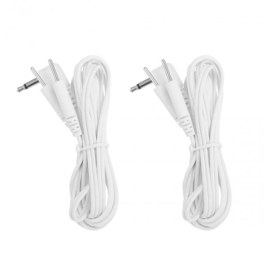 2Pcs 3.5mm Replacement Electrode Pads Lead Cable Wire Connection for Tens Electric Massager