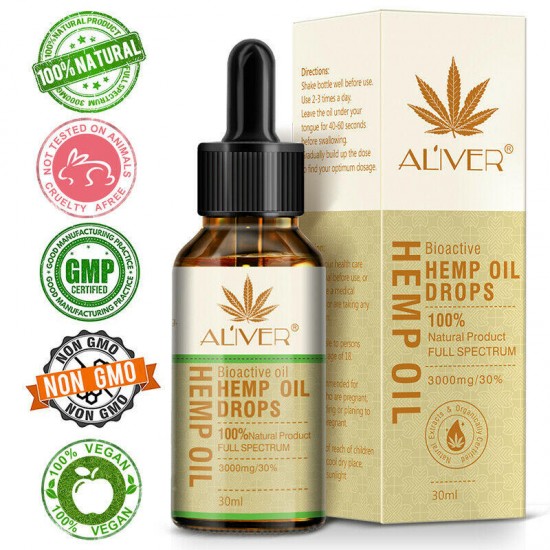 30ml Hemp Seed Essential Oil Reduce Stress Pain Relief Sleep Body Massage Essential Oil