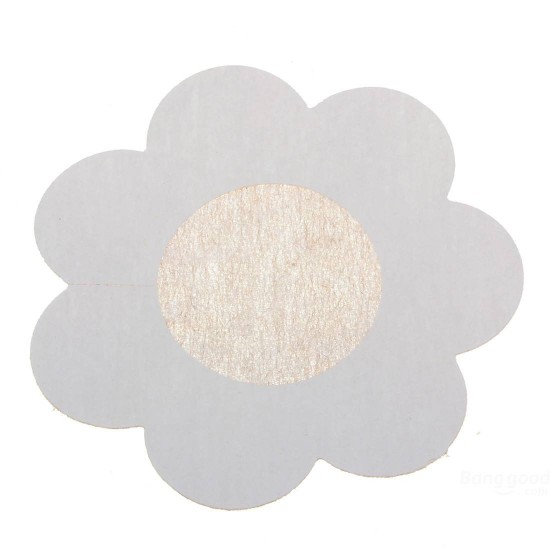5 Pairs Flower NIPPLE Non-Woven Sticker Disposable Fabric Bra