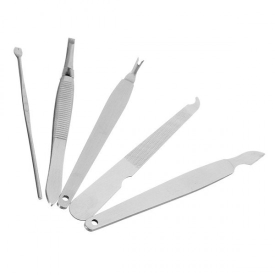 10pcs Stainless Steel Nail Care Manicure Clipper Scissor Tweezer Pedicure Set Kit with Case