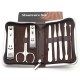 10pcs Stainless Steel Nail Clipper Set Manicure Tools Kit Eyebrow Hair Scissors Groom Tweezers