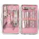 12pcs Stainless Steel Manicure Tools Set Travel Nail Nipper File Clipper Tweezers Eyebrow Scissors