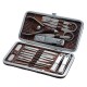 18pcs Nail Clipper Set Manicure Tools Kit File Beard Eye Brow Scissors Cuticle Cutter Pedicure