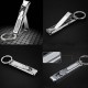 2PCS Ultra Thin Foldable Keychain Nail Clippers Stainless Steel Hand Toe Cutter Pedicure Manicure