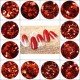 12pcs Glitter Tattoo Body Face Eye 3D Nail Art Powder Sequins Decorate Red Color