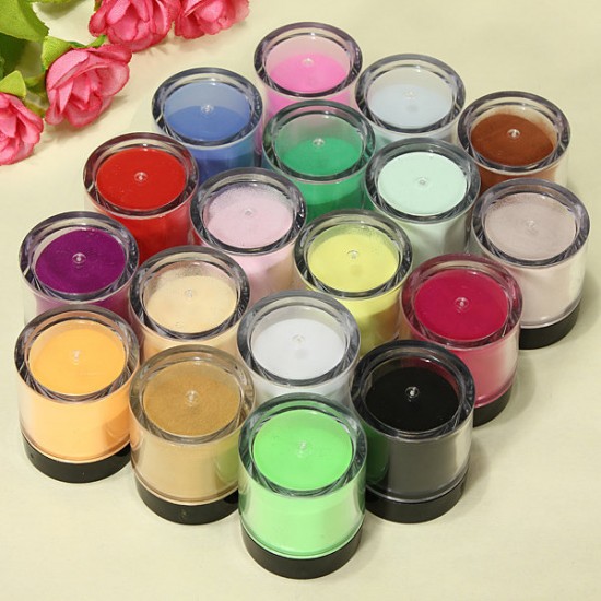 18 Color Acrylic UV Powder Dust Glitter Polish Nail Art Kit Set