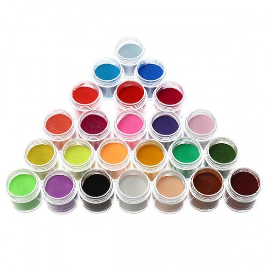 24 Colors Acrylic Manicure Nail Art Powder Dust Decoration