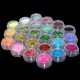 24 Colors Nail Art Acrylic Glitter Powder Dust Tips Body Face Decoration Tool