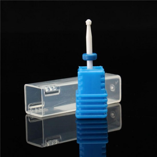 2.35mm Ceramic Nail Art Drill Bit Round Gel Remover Electric Manicure Tool File Polish Blue